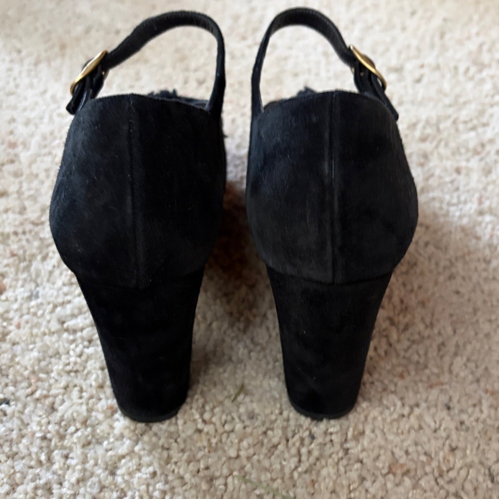 Chie Mihara Mary Jane platform suede high heels ankle strap - Picture 6 of 10